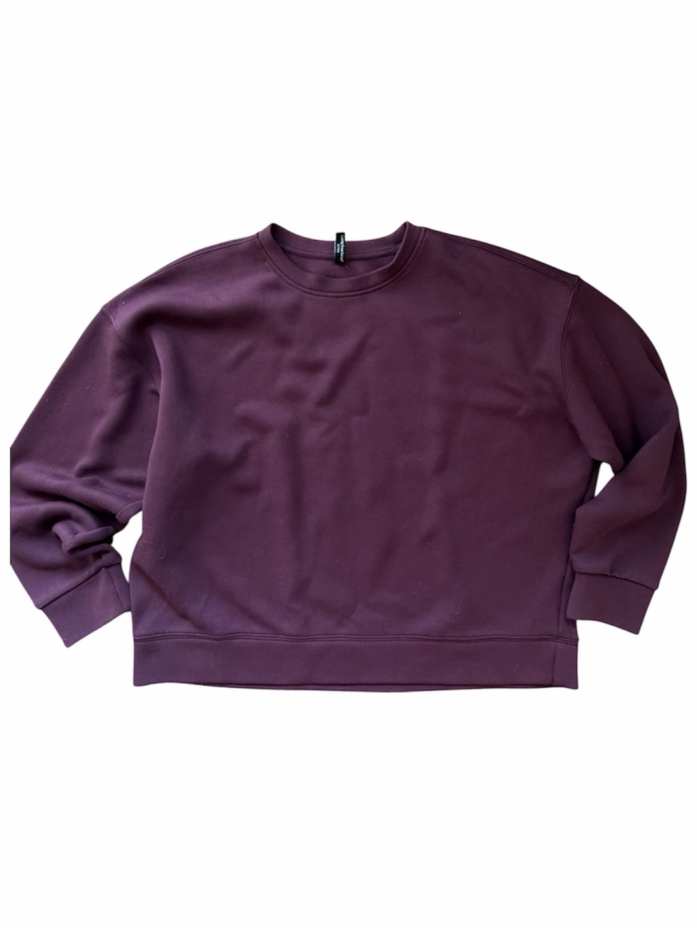 Lazy Pants Burgundy Crewneck Sweatshirt Oversized Minimalist Y2K Casual Soft